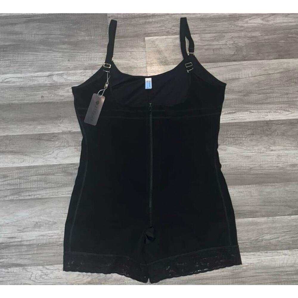 YIANNA Women Zip Up Full Tummy Control Body suit Shapewear - Black - size 6XL